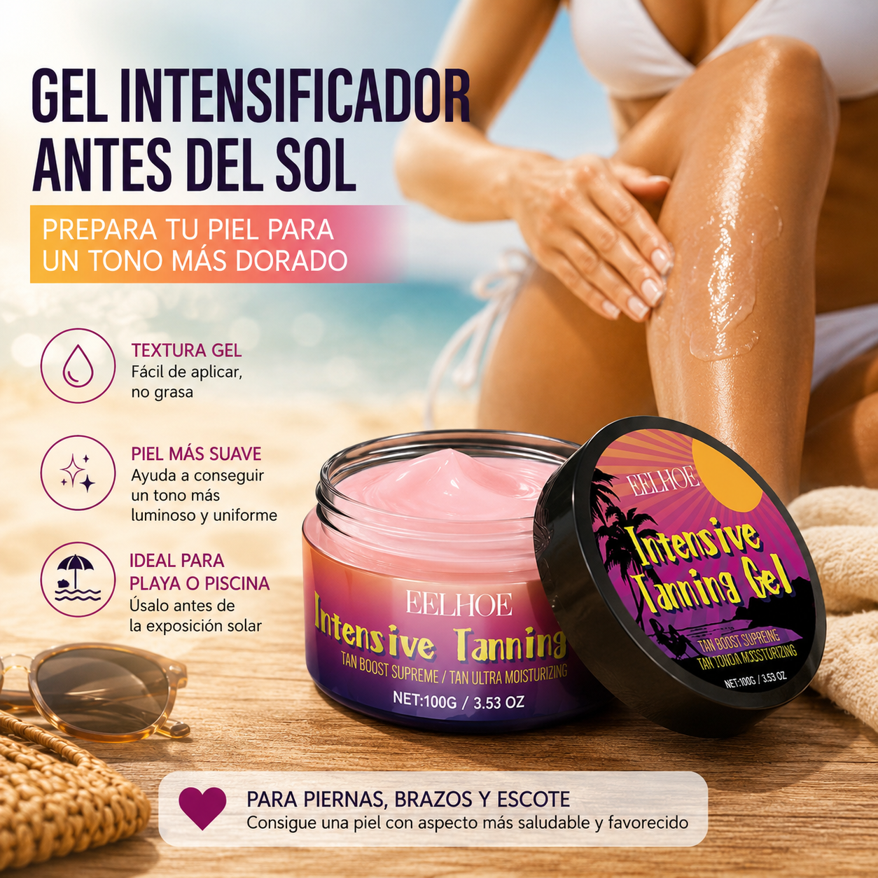 Gel Corporal Antes de Tomar el Sol