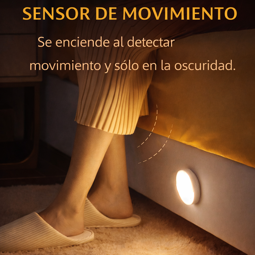 Luz LED Automática con Sensor de Movimiento (Instalación sin Herramientas)