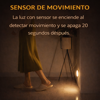 Luz LED Automática con Sensor de Movimiento (Instalación sin Herramientas)
