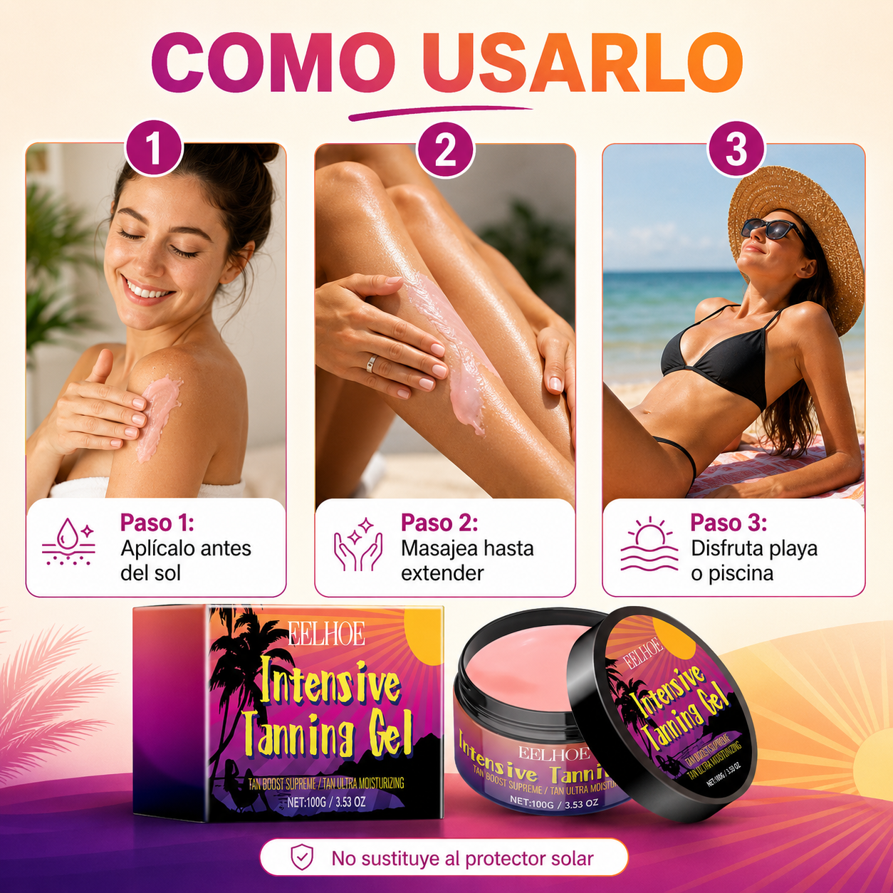 Gel Corporal Antes de Tomar el Sol