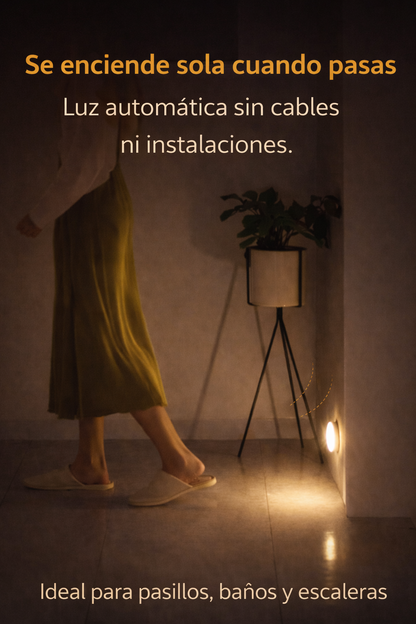 Luz LED Automática con Sensor de Movimiento (Instalación sin Herramientas)